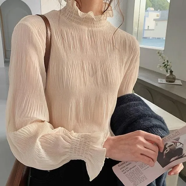 Transparent High-Neck Longsleeve Shirt