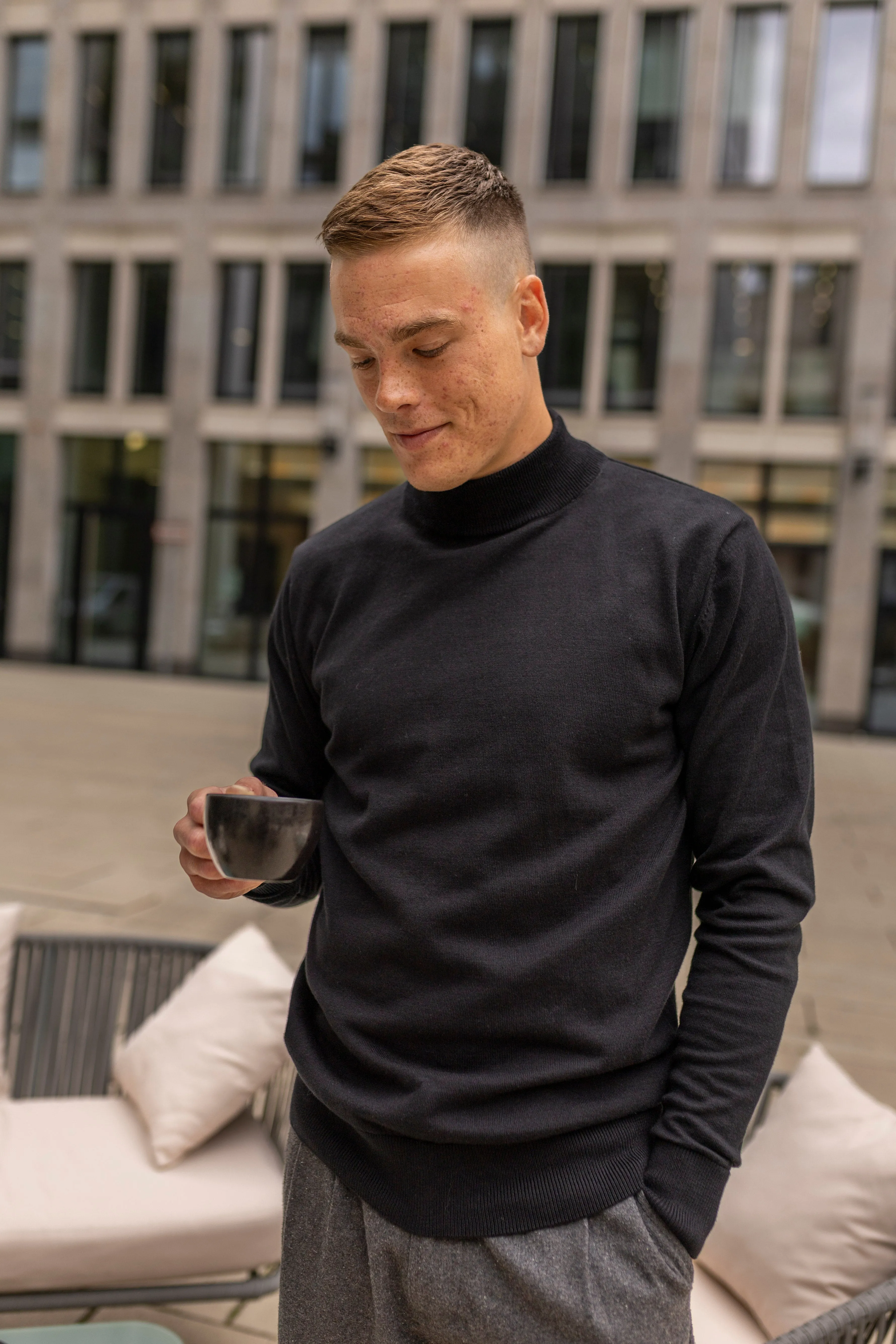 Turtleneck Strick-Pullover