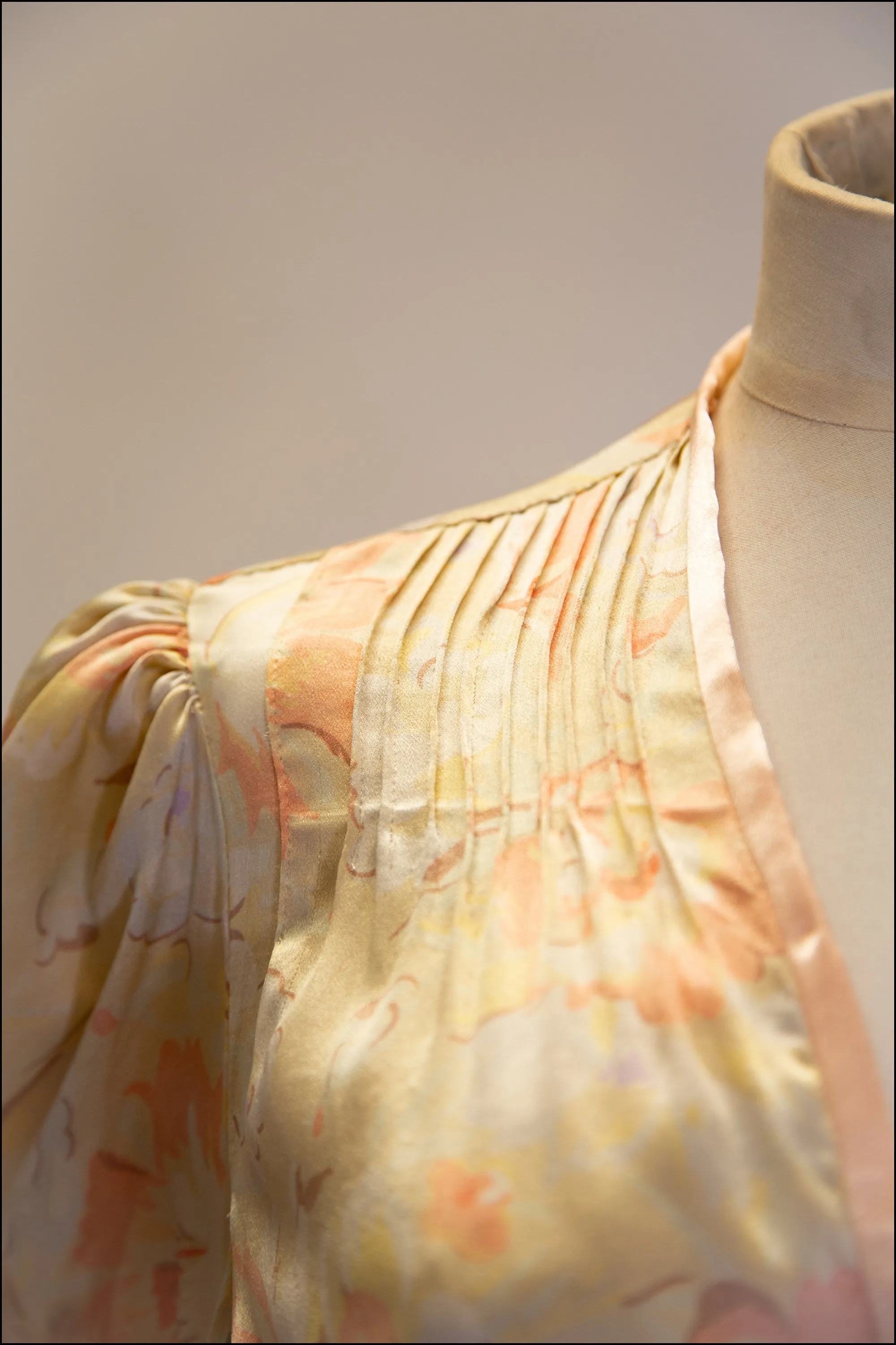 Vintage 1930s Peach Silk Feather Jacket