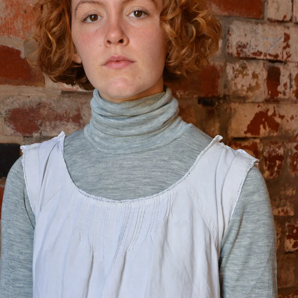 Women's Turtleneck Long Sleeve Top in Organic Merino/Silk