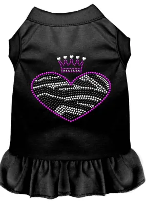 Zebra Heart Rhinestone Dress Black Xxxl (20)