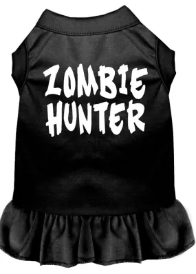 Zombie Hunter Screen Print Dress Black Xs (8)